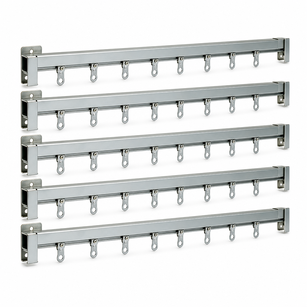 Pack of 5 PVC Curtain Hanging Rails
