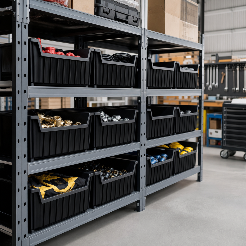 Pack of Heavy Duty Stacking Storage Containers