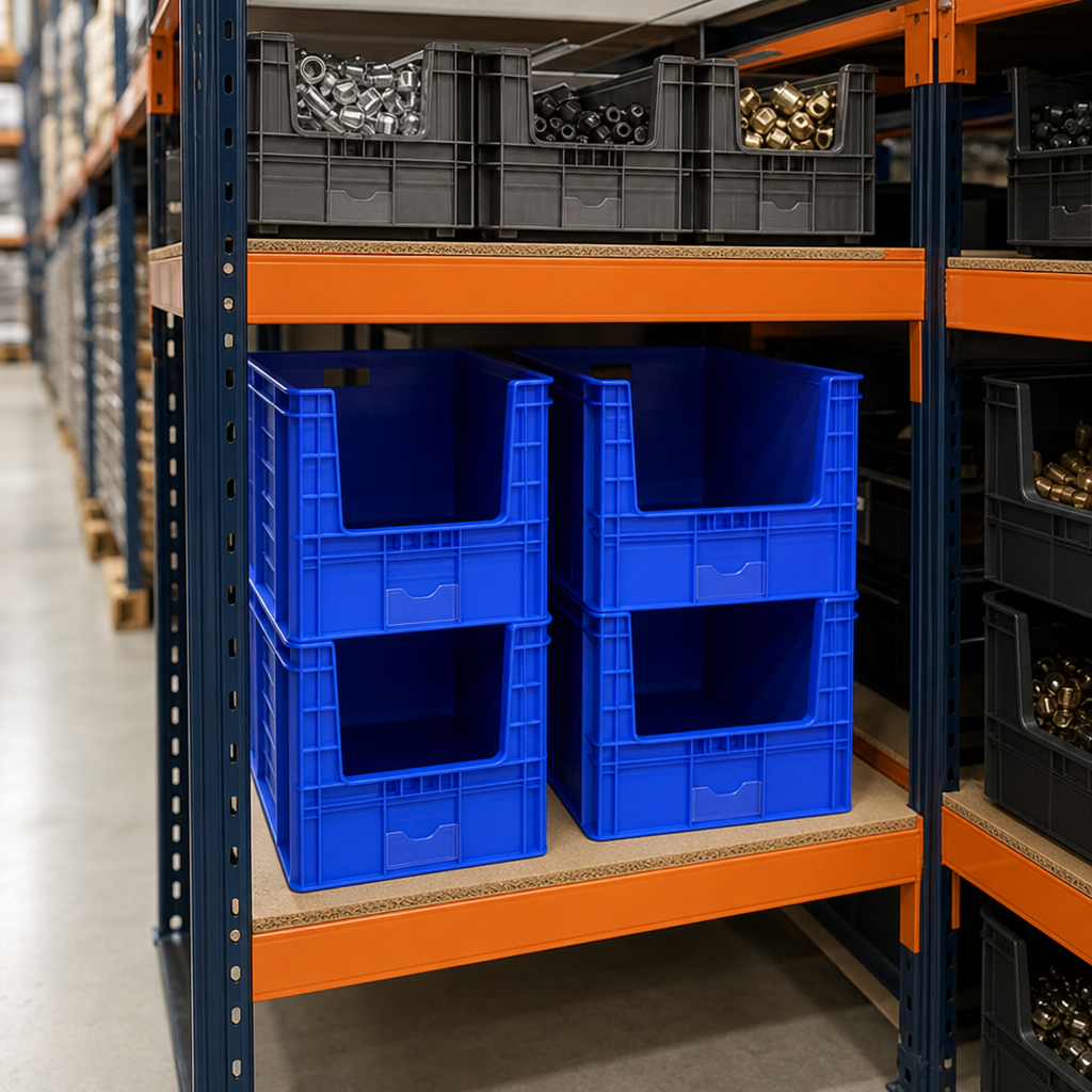 Pack of Heavy Duty Stacking Storage Containers
