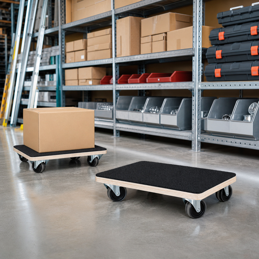 Padded Wooden Dollies with Wheels 200kg Load Capacity