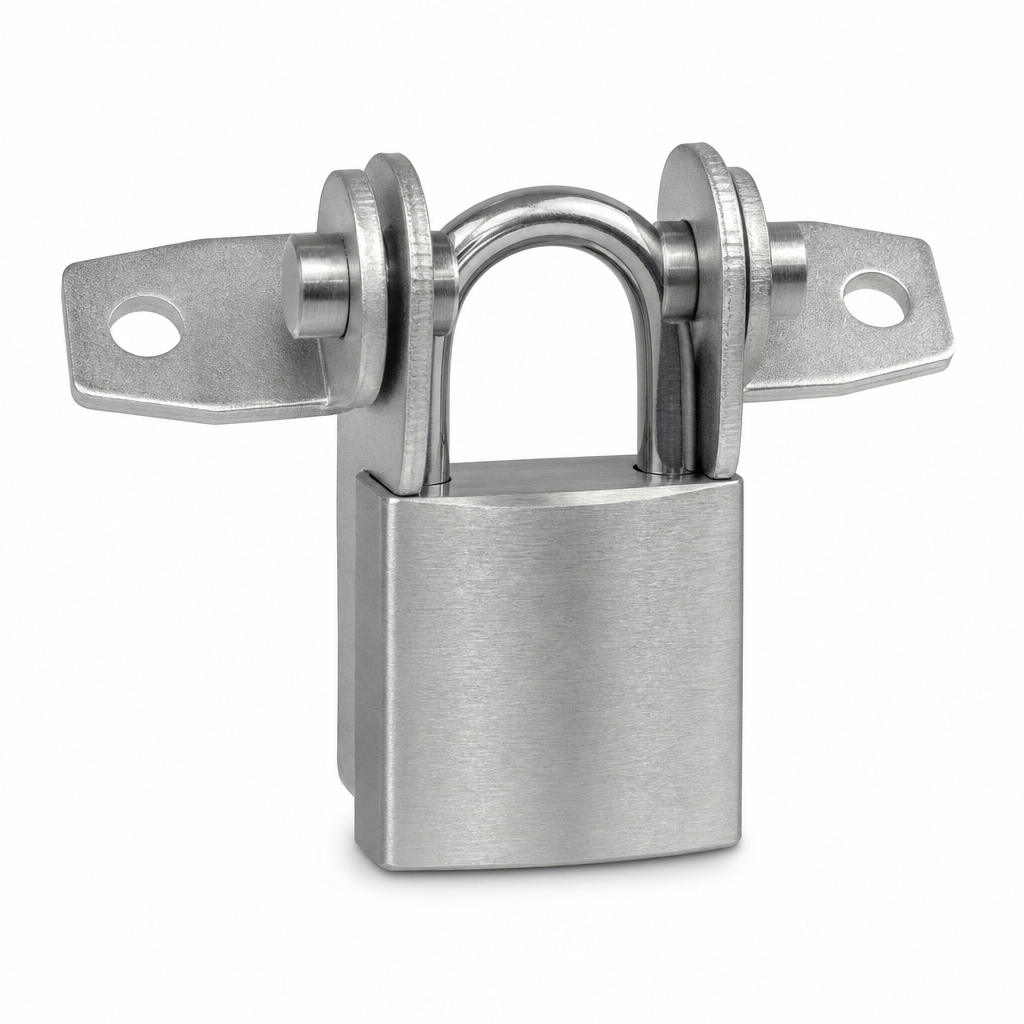 Padlock Holding Lock with Spurs, 20mm Body Length