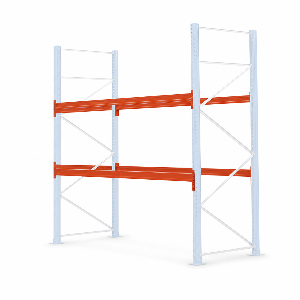Pair of Heavy Duty Pallet Racking Beams 2000–3000kg Capacity