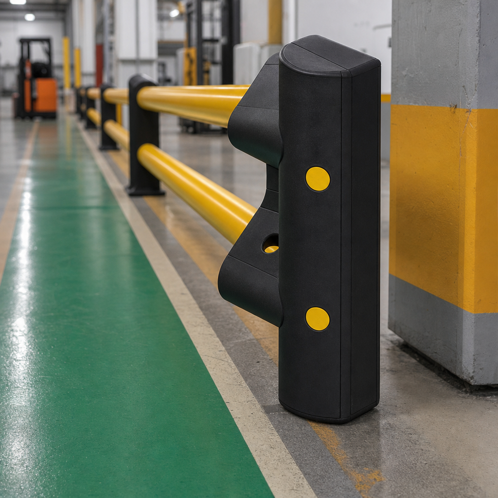 Pedestrian Safety Barrier Ends in Black or Yellow