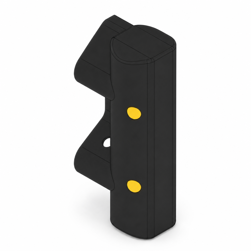 Pedestrian Safety Barrier Ends in Black or Yellow
