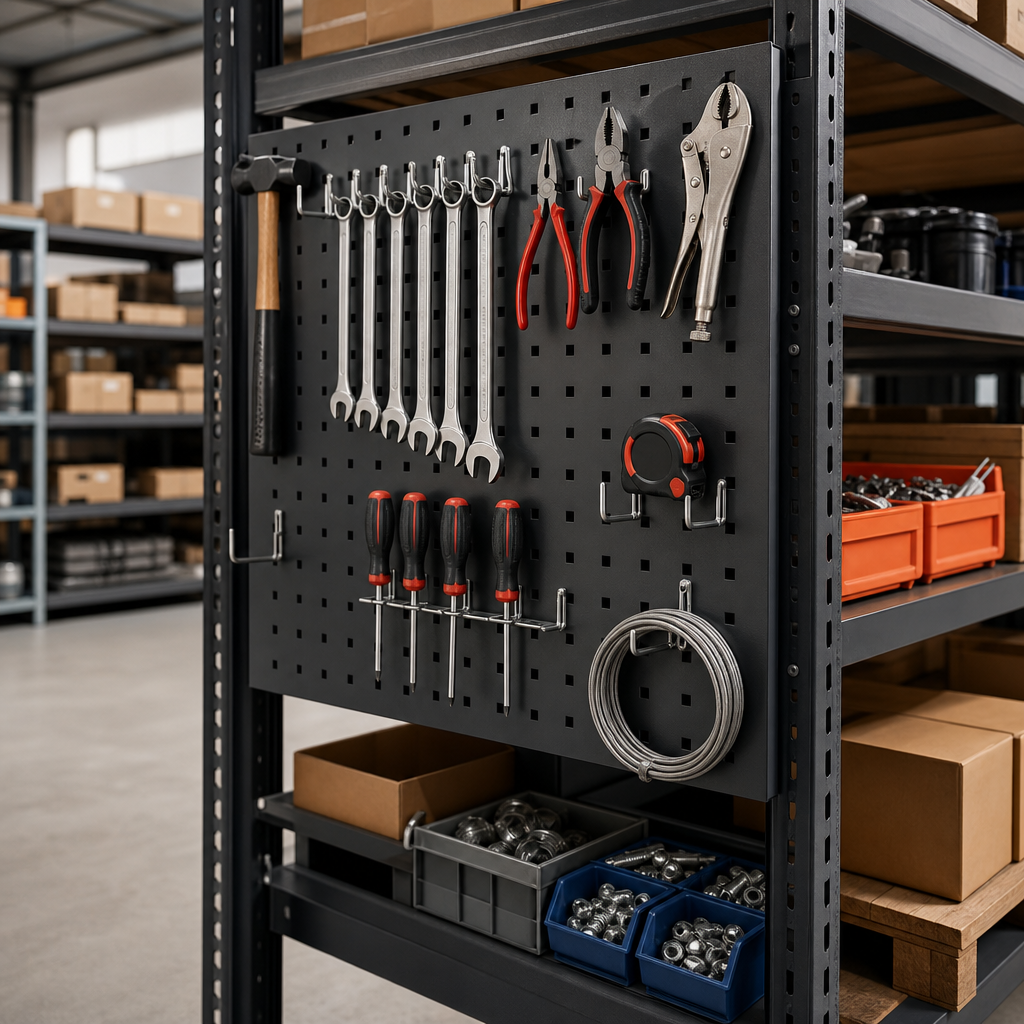 Perforated Panel Hook Kit for Tool Storage with 10 Hooks