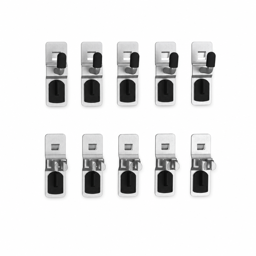 Perforated Panel Hook Kit for Tool Storage with 10 Hooks
