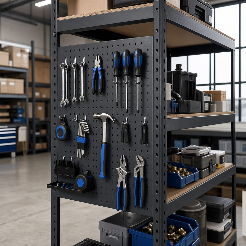 Perforated Panel Hook Kit for Tool Storage with 15 Hooks
