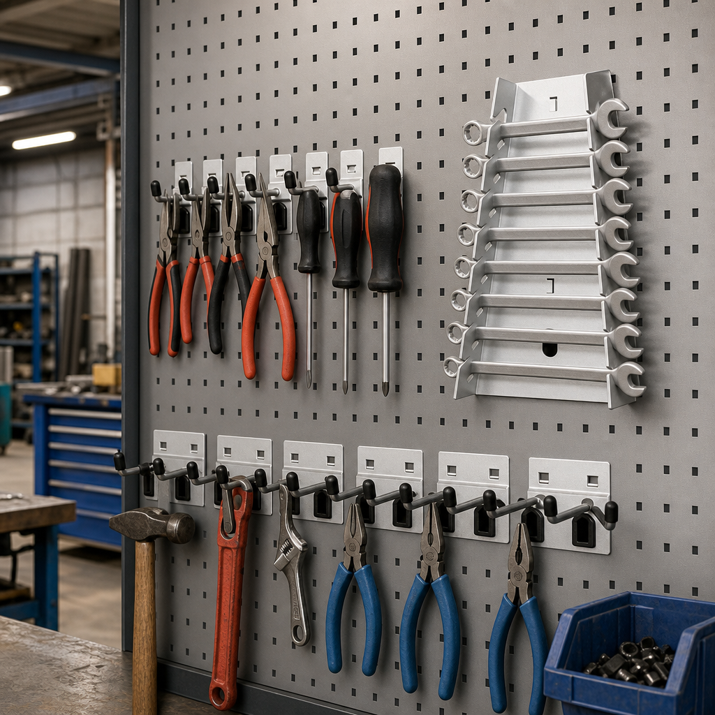 Perforated Tool Panel Hook Kit with 11 Hooks