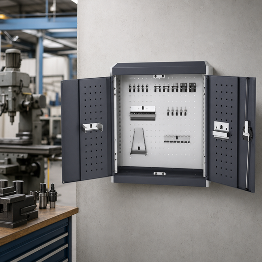 Perforated Wall Cupboard With 20 Hook Tool Storage Kit 700x800mm