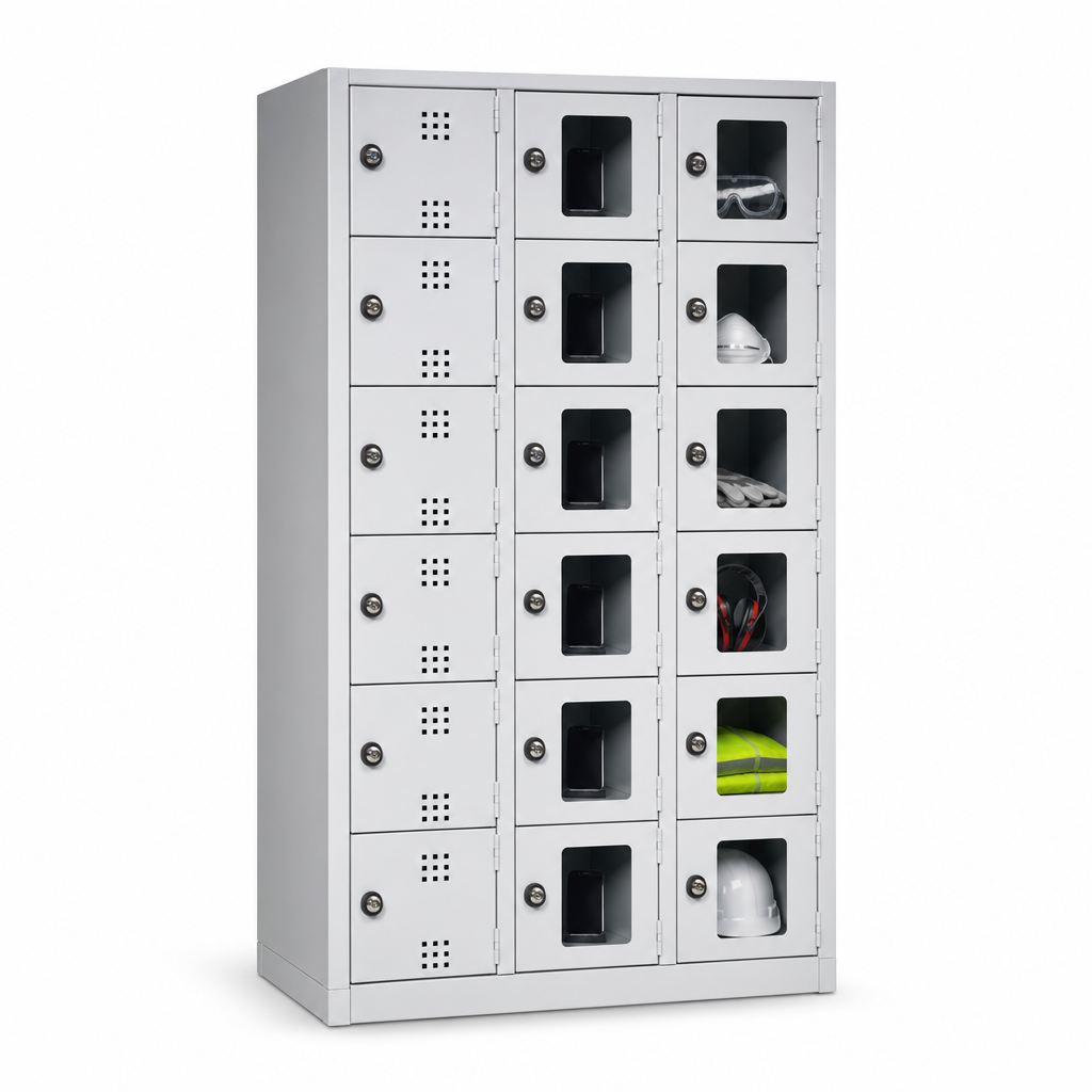Personal Effects Lockers for Mobile Phone and PPE Storage