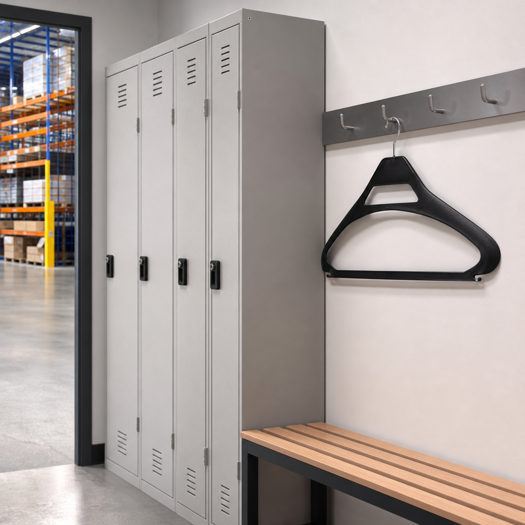 Plastic Coat Hangers for Workplace Changing Areas