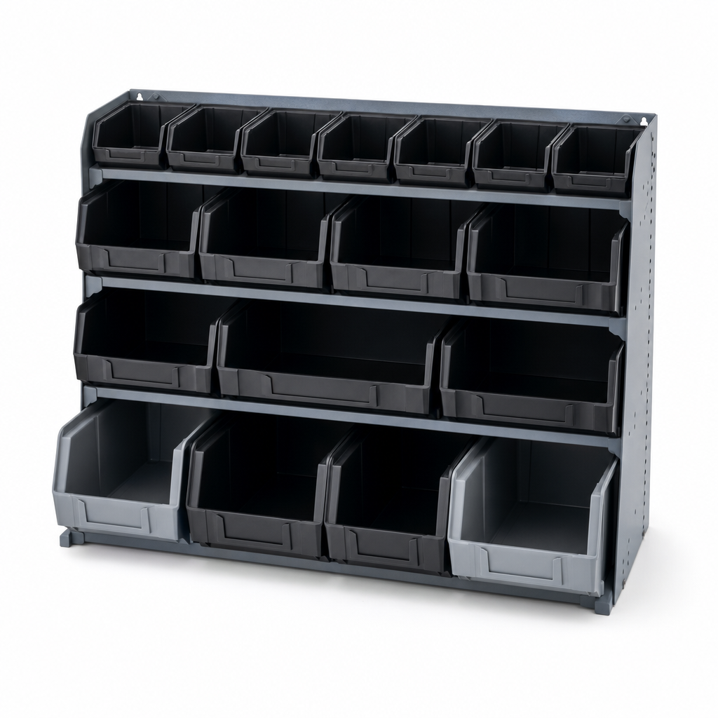 Plastic Component Bin Kits with Mixed Sizes