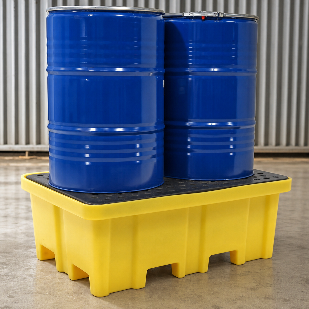 Plastic Drum Spill Containment Bunds