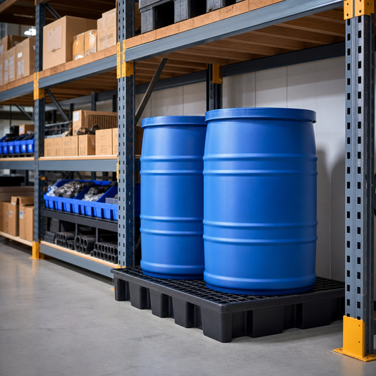 Plastic Drum Spill Containment Bunds