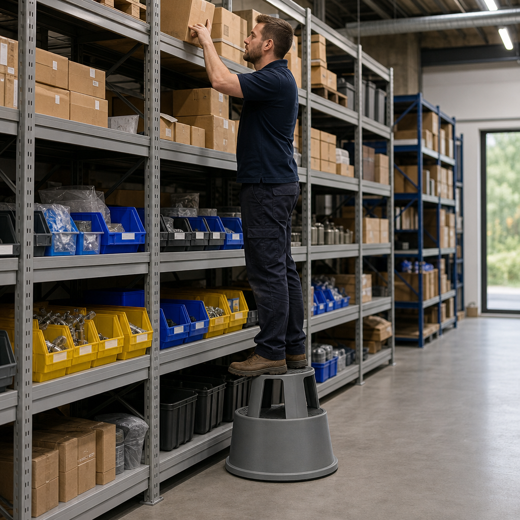 Plastic Non-Slip Safety Step Stools 260kg UDL
