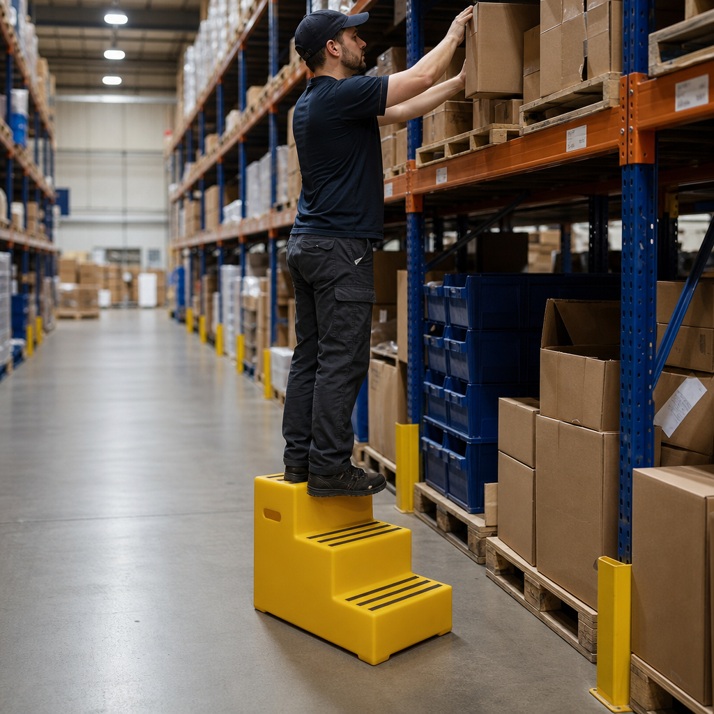 Plastic Non-Slip Safety Step Stools 260kg UDL