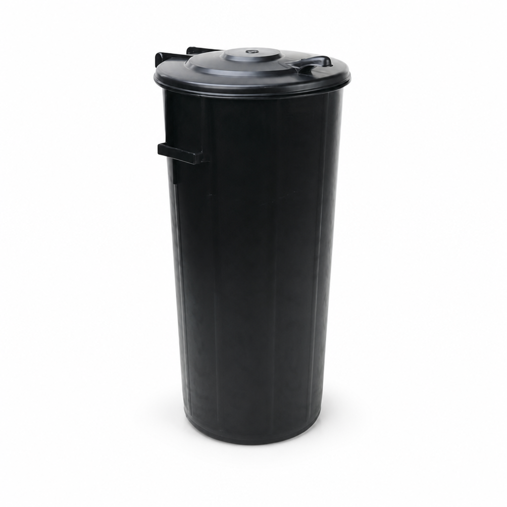Plastic Outdoor Waste Bin With Hinged Lid 60–100L