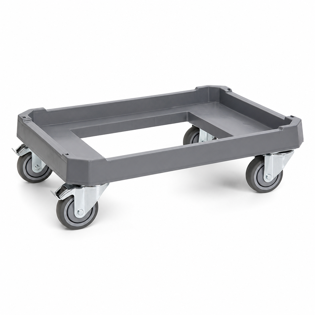Plastic Rolling Cart for Euro Containers 250kg Capacity