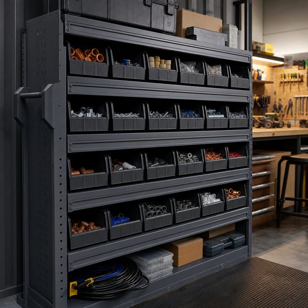 Plastic Storage Bin Set for 1000mm Van Racking