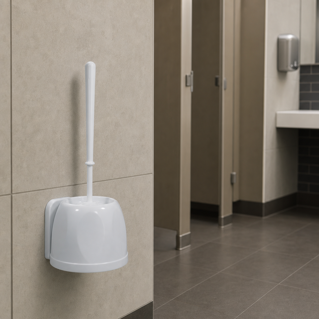 Plastic Toilet Brush with Open Holder