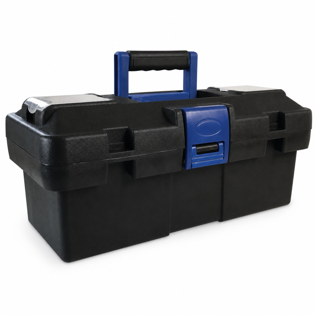 Plastic Tool Boxes with Snap Locks and Inner Tray
