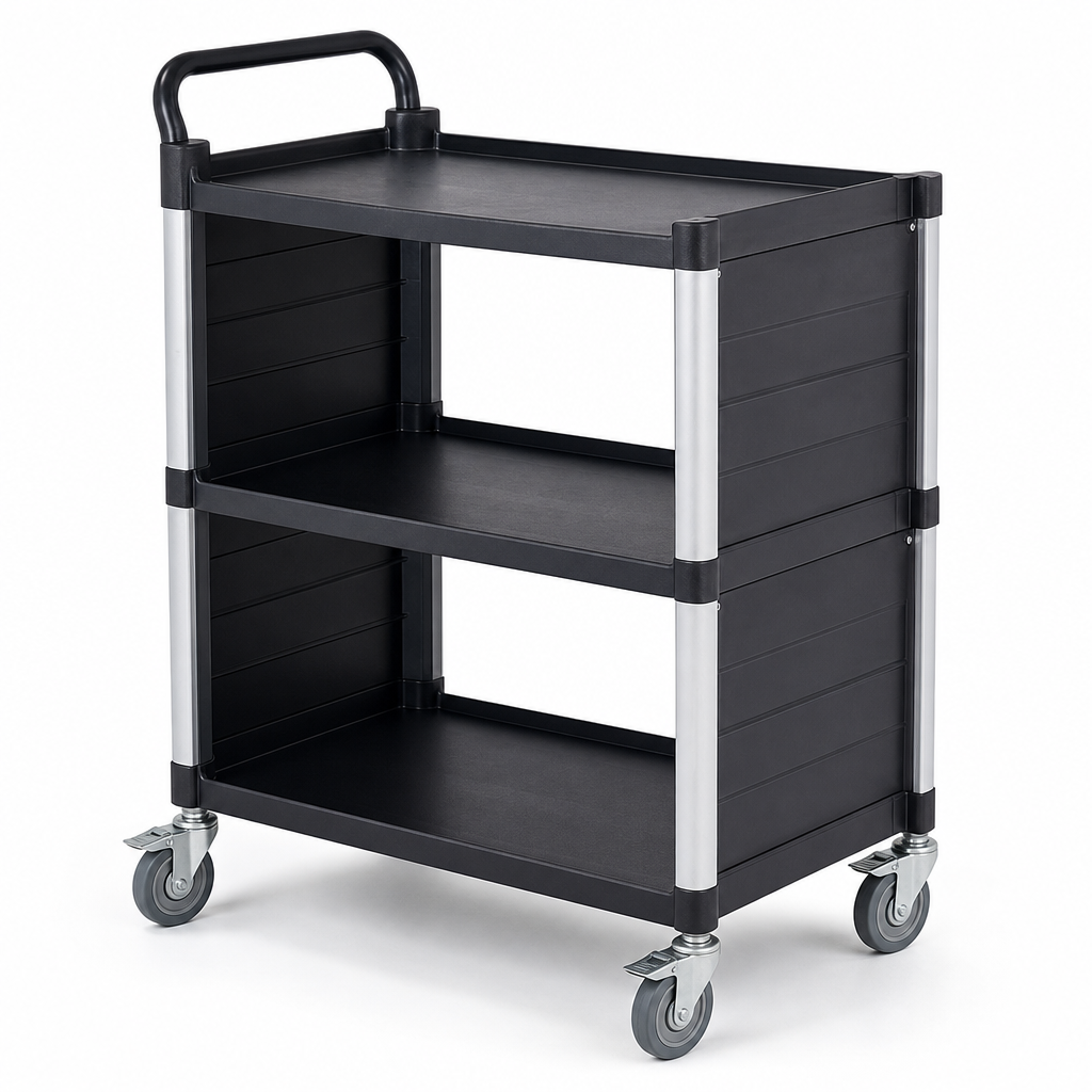 Plastic Utility Trolley with Closed Sides 150kg Capacity