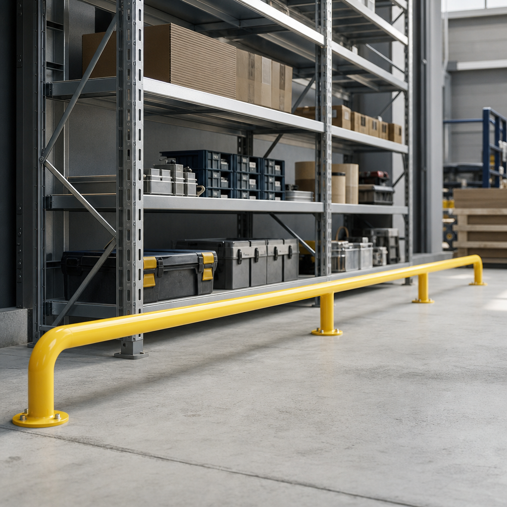 Plate-Mounted Steel Safety Barrier, 59 mm Diameter
