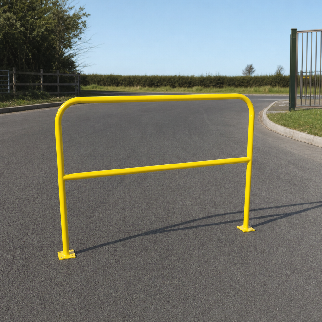 Plate Mounted Traffic Hoop Barriers, 38mm Diameter