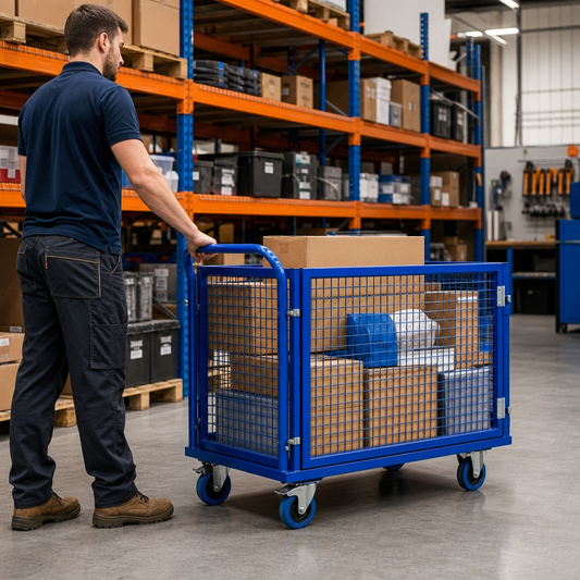 Platform Truck with 4 Removable Mesh Sides 300kg Load