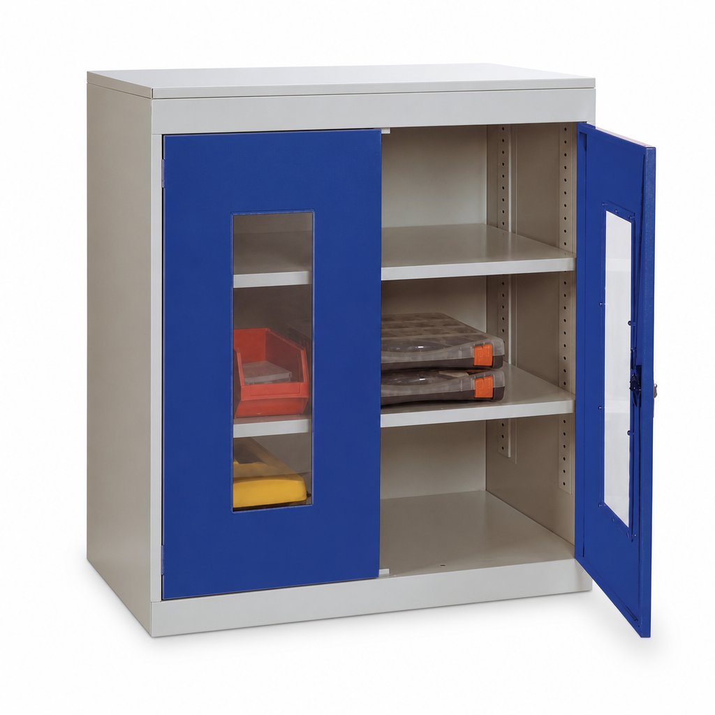 Polycarbonate Vision Door Industrial Storage Cabinet 984x915x505mm