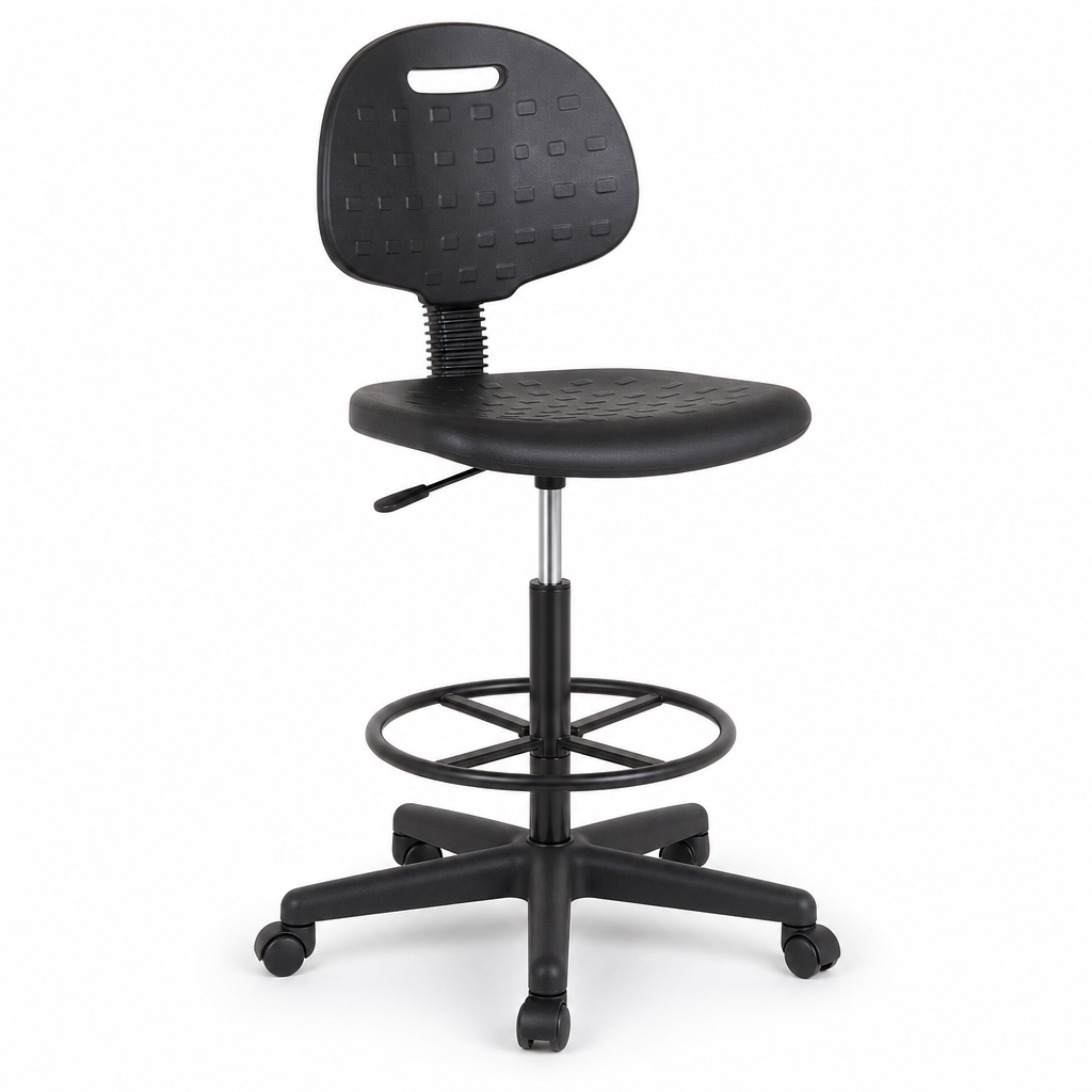 Polypropylene Swivel Draughtsman Chair with Height Adjustment