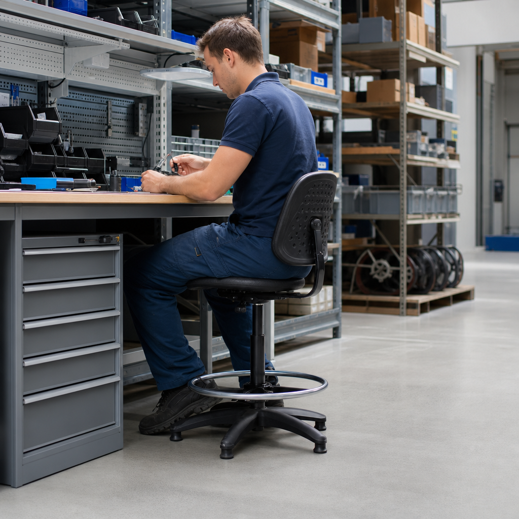 Polyurethane Ergonomic Laboratory and Draughtsman Chair