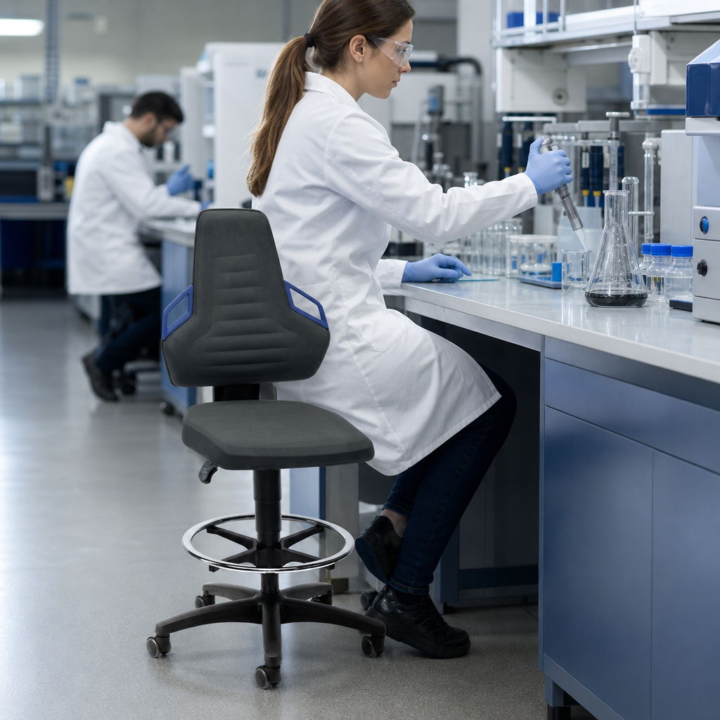 Polyurethane Ergonomic Laboratory and Draughtsman Chair