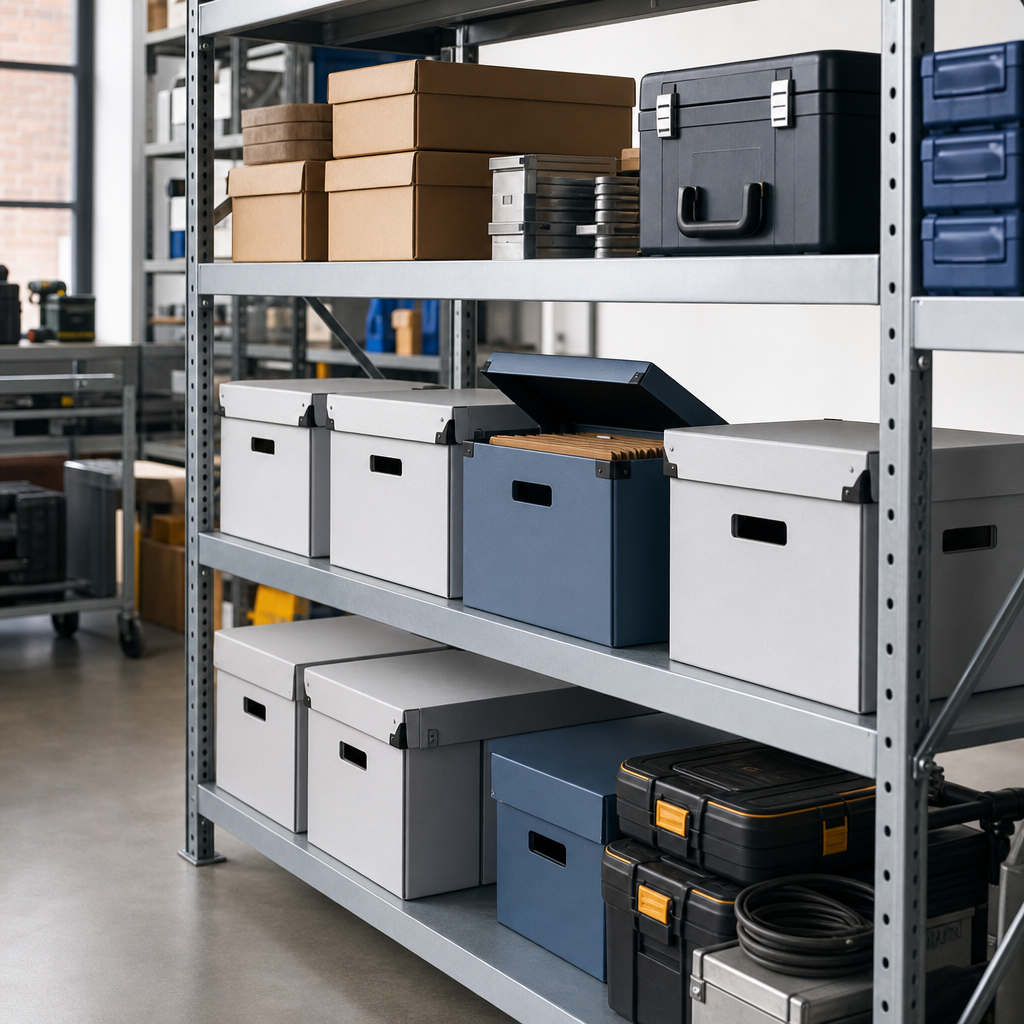 Pop-Up Archive Storage Boxes with Hinged Lids
