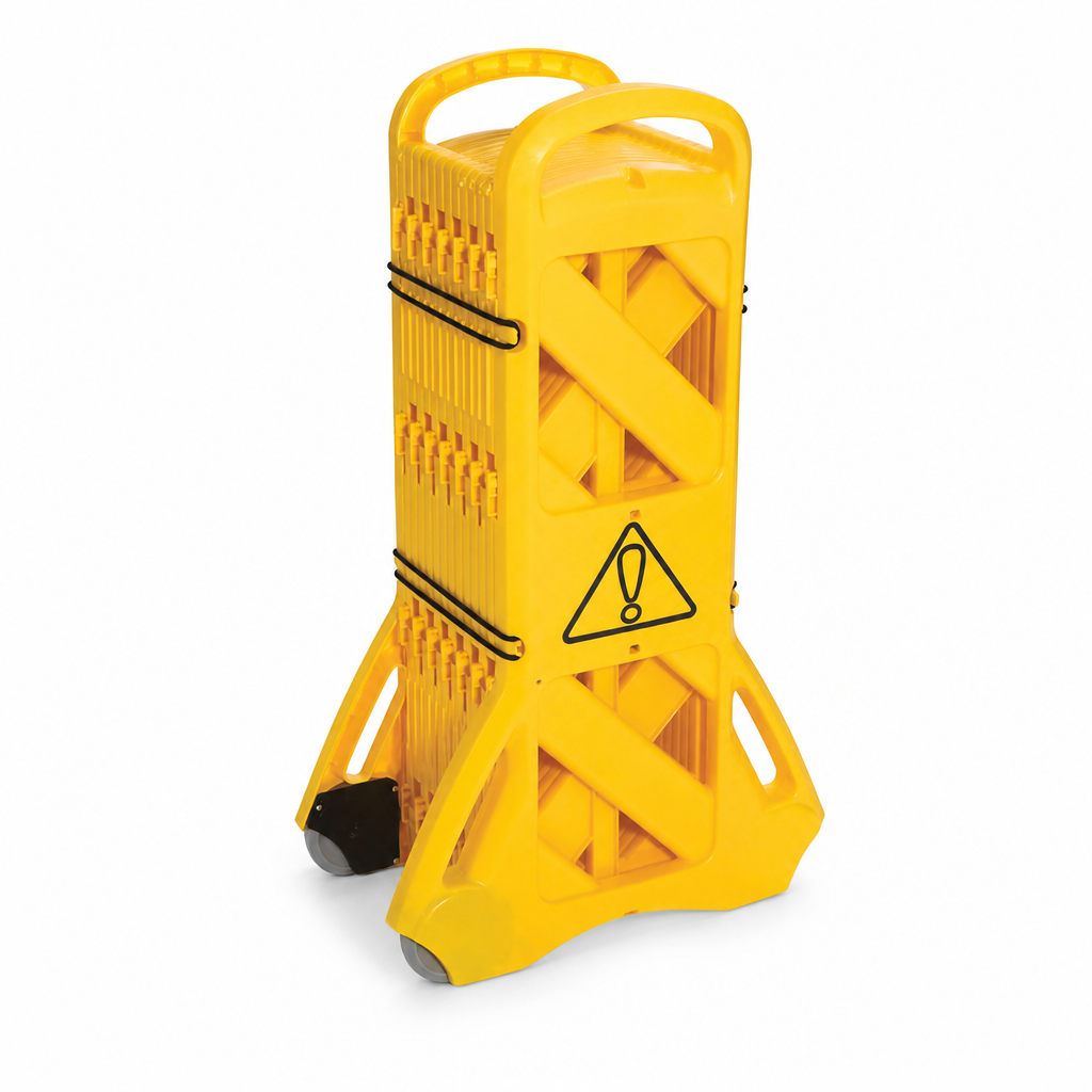 Portable Mobile Safety Barrier with 4 Metre Folding Panels
