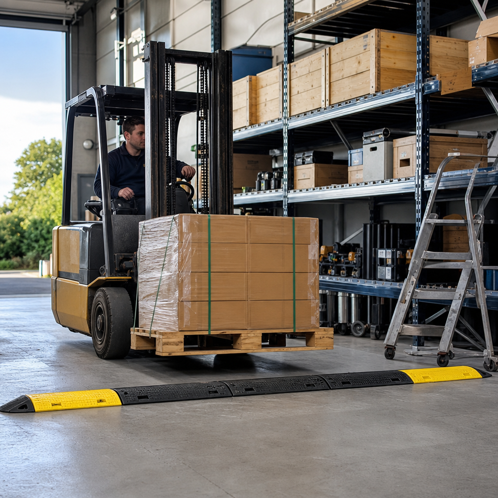 Portable Rubber Speed Bump Kit 20 Tonne Capacity