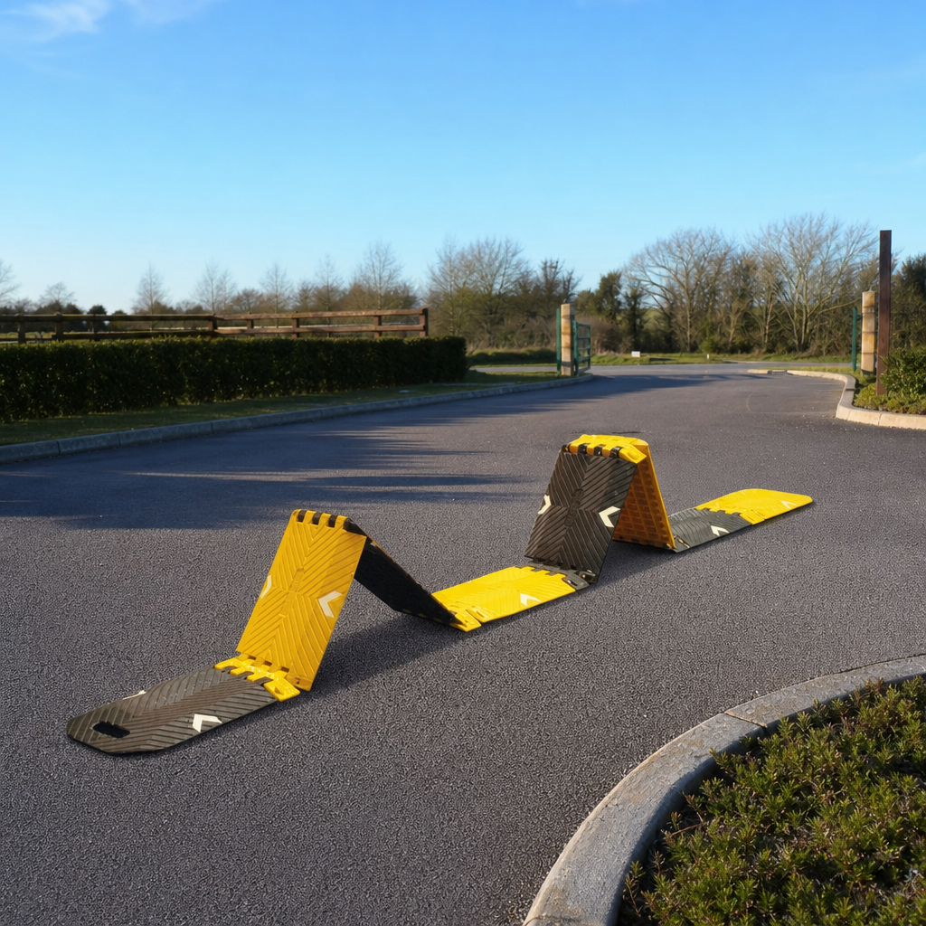 Portable Rubber Speed Bump Kit 20 Tonne Capacity