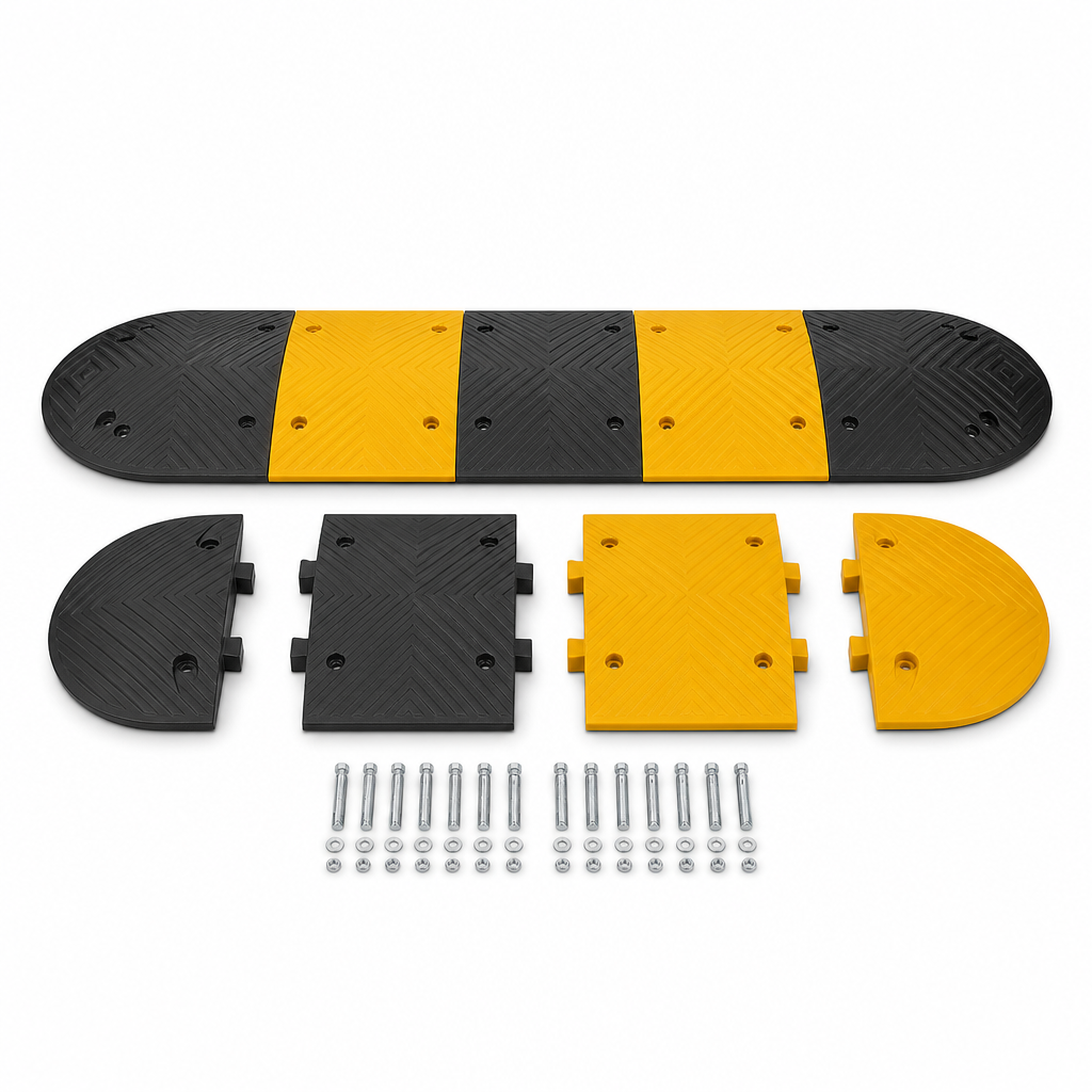 Portable Rubber Speed Bump Kit 20 Tonne Capacity