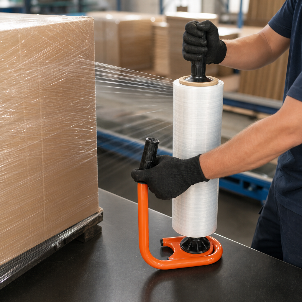 Portable Steel Dispenser for Stretch Film Reels