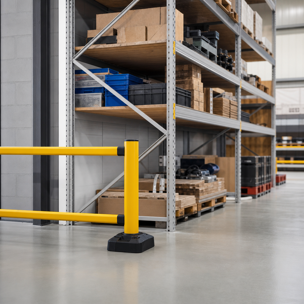 Post and Base Barrier System for Indoor and Outdoor Use