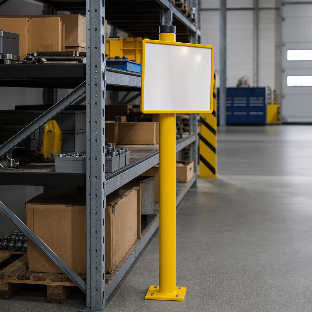Post with A4 PVC Information Panel for Parking Areas