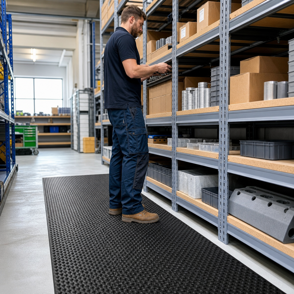 Premium Anti-Fatigue Pebble Tread Safety Matting