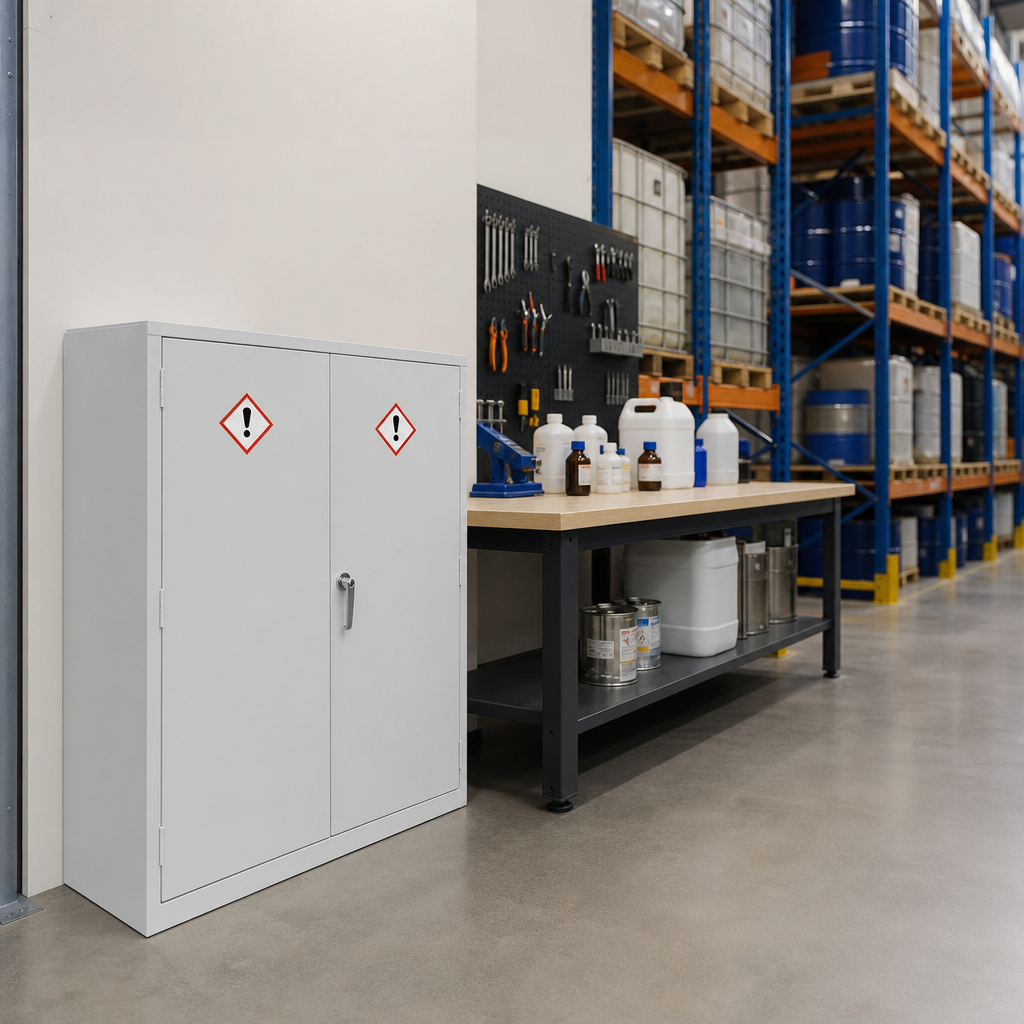 Premium COSHH 2-Shelf Hazardous Storage Cabinet 1220 x 915mm
