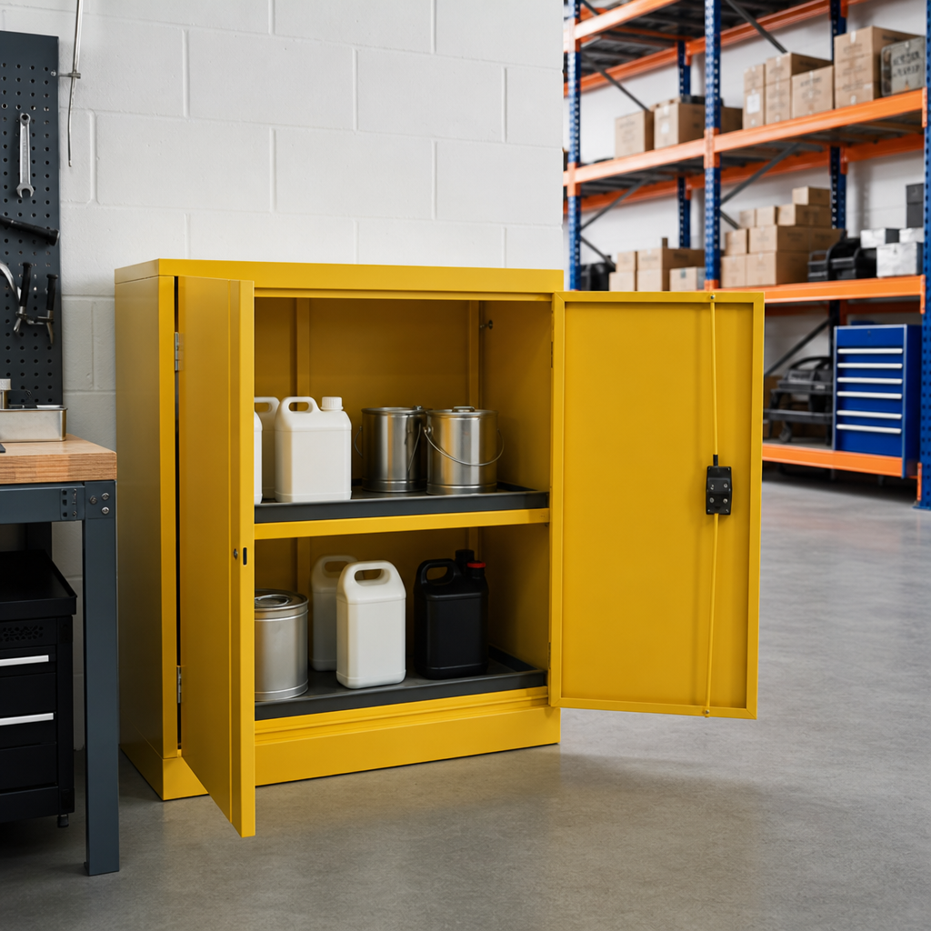Premium COSHH 2-Shelf Hazardous Storage Cabinet 1220 x 915mm