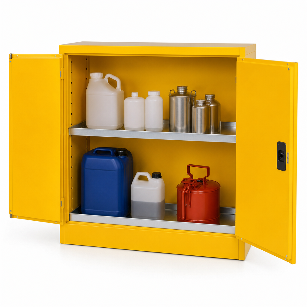 Premium COSHH 2-Shelf Hazardous Storage Cabinet 1220 x 915mm