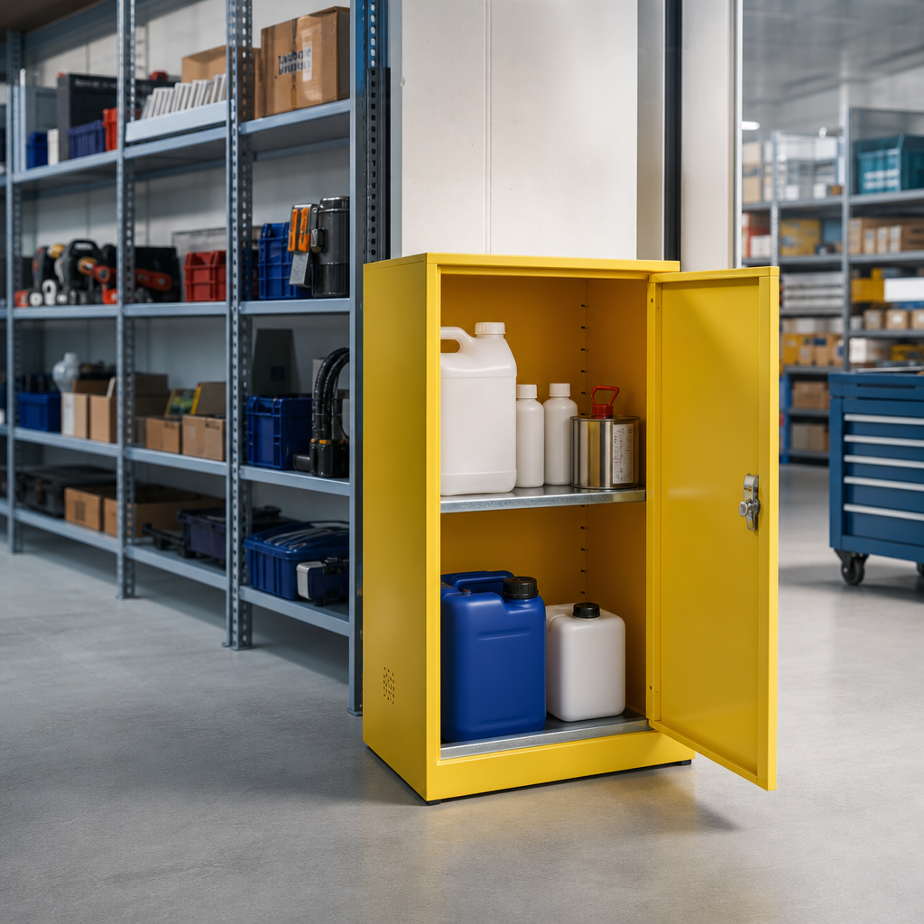 Premium COSHH Hazardous Chemical Storage Cabinet 710 x 915mm