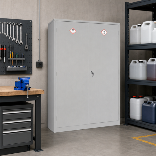 Premium COSHH Hazardous Chemical Storage Cabinet with 3 Shelves