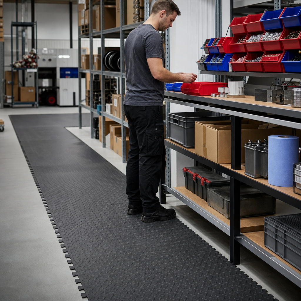 Premium Interlocking Anti-Fatigue Tile Matting System