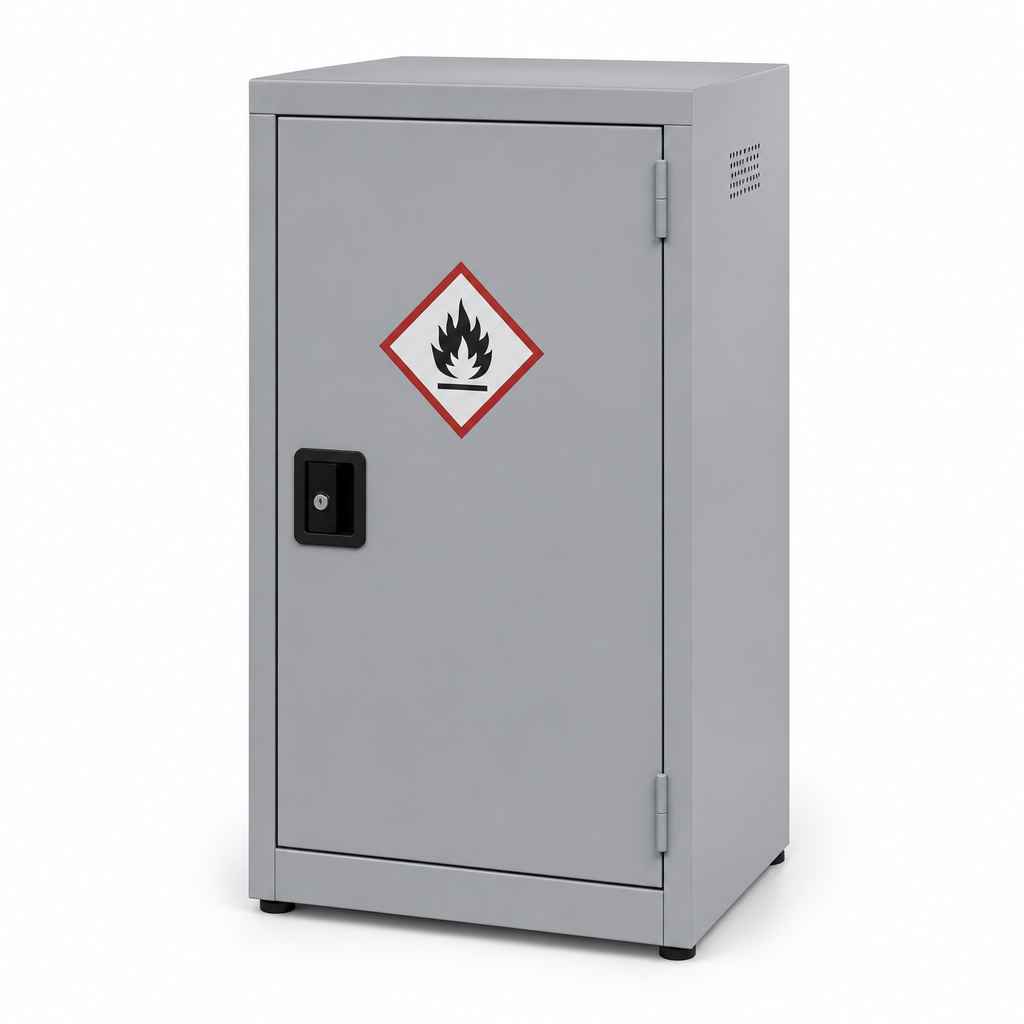 Premium Mini Grey COSHH Flammable Material Storage Cabinet