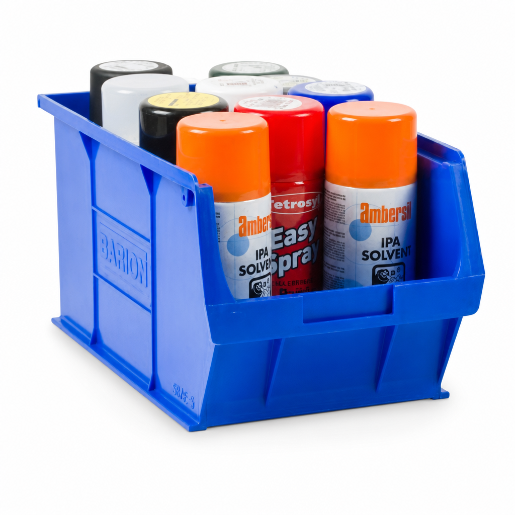 Premium Plastic Storage Bins 12.8L Large Parts Containers